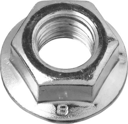 Гайка ЗУБР &quot;МАСТЕР&quot; DIN 6923 с фланцем, класс прочности 8, оцинкованная,  M5, 5кг 303630-05 купить в Губкинске