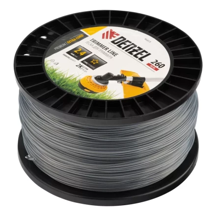 Леска для триммера двухкомпонентная звезда, 2,4мм х 260м, на DIN катушке EXTRA CORD// Denzel 96813 купить в Губкинске