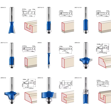ЗУБР 26 шт, набор профильных фрез по дереву, Профессионал (28796-H26) купить в Губкинске