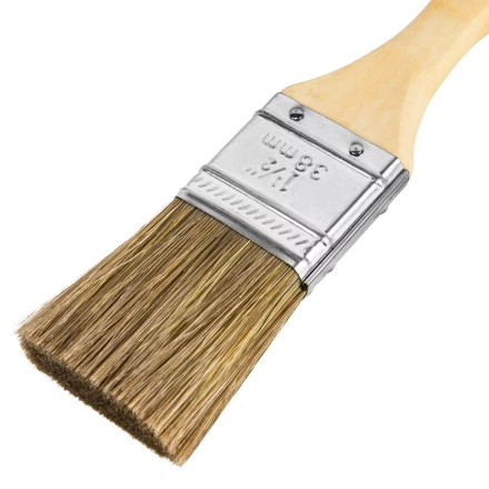 Кисть плоская &quot;Евро&quot; 1.5&quot;, смешанная щетина, деревянная ручка MTX 83078 купить в Губкинске