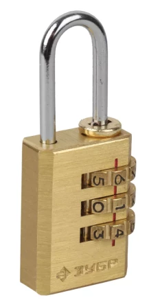 Замок ЗУБР &quot;ЭКСПЕРТ&quot; навесной мини, кодовый, 3 диска 37118-1_z01 купить в Губкинске