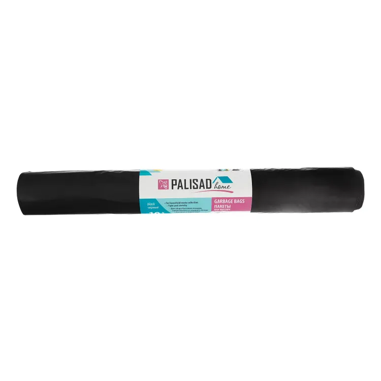 Пакеты для мусора Palisad 200 л x 10 шт., ПВД особопрочные черные, длинный ролик, Home 927295 купить в Губкинске