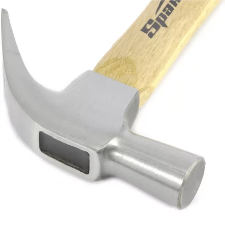 Молоток-гвоздодер, 450 г Sparta, боек 27 мм, деревянная рукоятка 1042055 купить в Губкинске