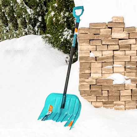 Лопата для уборки снега поликарбонат Palisad 61690, 460х400х1400 мм, алюминиевый черенок, LUXE купить в Губкинске