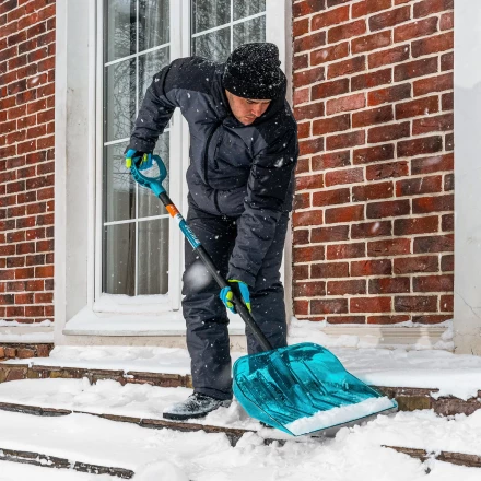 Лопата для уборки снега поликарбонат Palisad 61690, 460х400х1400 мм, алюминиевый черенок, LUXE купить в Губкинске