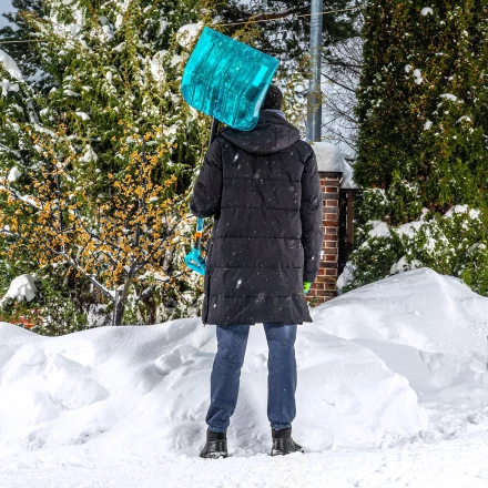 Лопата для уборки снега поликарбонат Palisad 61690, 460х400х1400 мм, алюминиевый черенок, LUXE купить в Губкинске