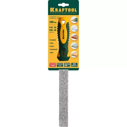 Напильник KRAFTOOL плоский с покрытием из карбида вольфрама, 200мм 16080-20_z01 купить в Губкинске