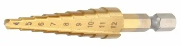 Сверло ступенчатое HSS-TiN с прямым желобком, 4-12x42x65, 1/4" (Makita D-40113) купить в Губкинске