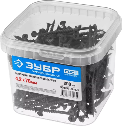 Саморезы ЗУБР СГД 16 х 3.5 мм фосфатированное покрытие 2300 шт Профессионал 4-300032-35-016 купить в Губкинске