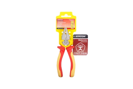 Пассатижи диэлектрические до 1000 В Кратон Dielectric Cr-V 150 мм 2 12 11 001 купить в Губкинске