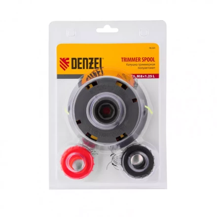 Катушка триммерная полуавтомат быстрая заправка шестигранник HEX х 15/6, болт 5/16 левый, М8 левый Denzel 96364 купить в Губкинске