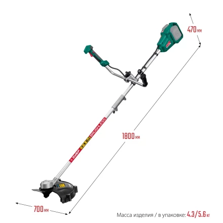 ЗУБР С1-18, 36 В, 35/25.5 см, без АКБ, бесщеточный триммер (ТАБ-365) купить в Губкинске