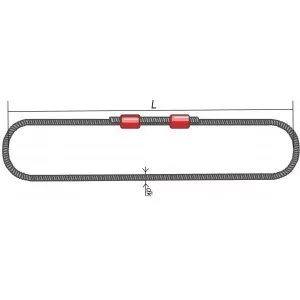 Строп канатный кольцевой СКК 25 т L=4.5 м  заплет на станке купить в Губкинске