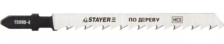Полотна STAYER "PROFI", T101D, для эл/лобзика, HCS, по дереву, ДСП, ДВП, EU-хвост., шаг 4мм, 75мм, 2шт 15990-4_z01 купить в Губкинске