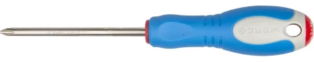 Отвертка ЗУБР, Cr-V сталь, трехкомпонентная рукоятка, цветовая индикация типа шлица, PH №2, 100мм 25252-2-100_z01 купить в Губкинске
