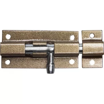 Задвижка накладная для окон и мебели &quot;ШП-60 КМЦ&quot;, цвет коричневый металлик/цинк, 60мм 37753-60 купить в Губкинске