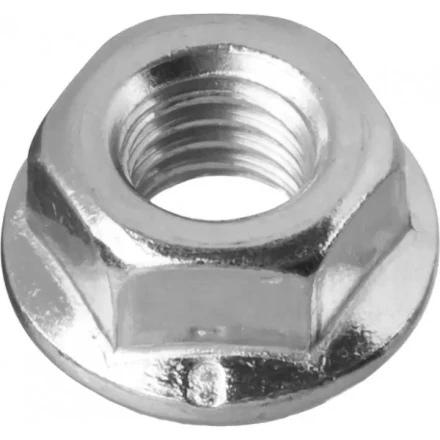 Гайка ЗУБР "МАСТЕР" DIN 6923 с фланцем, класс прочности 8, оцинкованная,  M6, 5кг 303630-06 купить в Губкинске