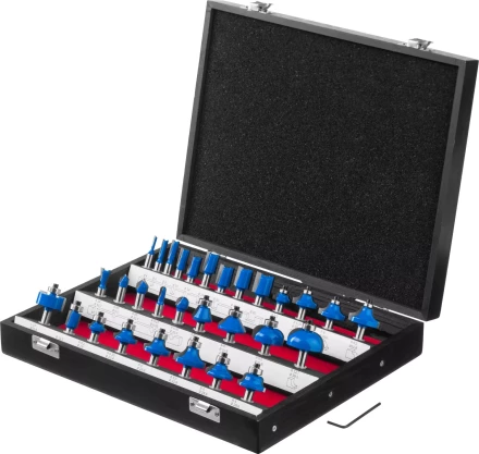 ЗУБР 30 шт, набор профильных фрез по дереву, Профессионал (28796-H30) купить в Губкинске