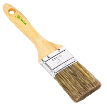 Кисть плоская &quot;Евро&quot; 2&quot;, смешанная щетина, деревянная ручка MTX 83079 купить в Губкинске