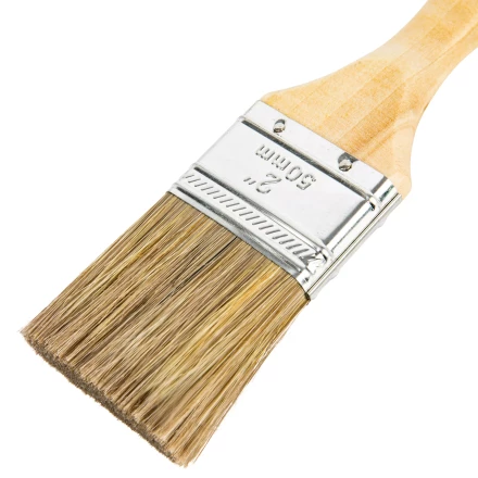 Кисть плоская &quot;Евро&quot; 2&quot;, смешанная щетина, деревянная ручка MTX 83079 купить в Губкинске