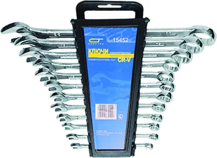 Набор ключей комбинированных 8 - 17 мм CrV  6 шт. СИБРТЕХ 15446 купить в Губкинске