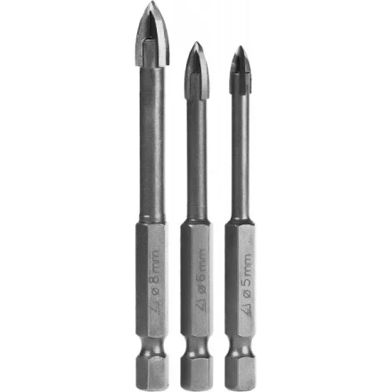 Набор: Сверла по керамике и стеклу, d=5-6-8 мм, STAYER &quot;PROFI&quot; 2985-Н3 2985-H3_z01 купить в Губкинске