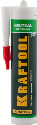 Герметик силиконовый KRAFTOOL белый, нейтральный, 300мл 41257-0 купить в Губкинске