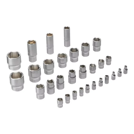 Набор инструментов Denzel 15803, 1/2&quot;, 1/4&quot;, CrV, S2, пластиковый кейс, 100 предметов купить в Губкинске