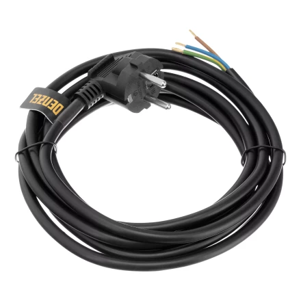 Шнур сетевой Energy Series Denzel, ПВС, 3 м, 3 x 1,5 мм, с неразборной вилкой, черный, 3 м, 37675 купить в Губкинске