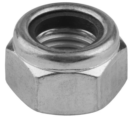 Гайка шестигранная, DIN 985, самостопорящаяся, с нейлоновым кольцом, кл. пр. 8, оцинкованная, M16, 100 шт, KRAFTOOL 303584-16 303584-16 купить в Губкинске