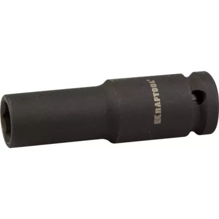 Торцовая головка KRAFTOOL &quot;INDUSTRIE QUALITAT&quot; ударная, удлиненная (1/2&quot;), FLANK, Cr-Mo, фосфатированная, 14 мм 27942-14_z01 купить в Губкинске