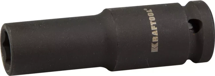 Торцовая головка KRAFTOOL "INDUSTRIE QUALITAT" ударная, удлиненная (1/2"), FLANK, Cr-Mo, фосфатированная, 14 мм 27942-14_z01 купить в Губкинске