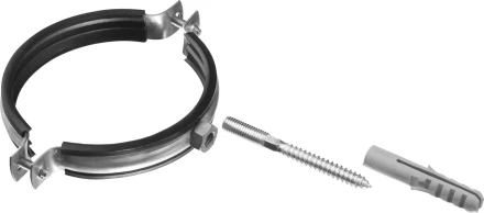 ЗУБР &quot;МАСТЕР&quot;. Хомут трубный с гайкой, оцинкованный, в комплекте с сантехнической шпилькой и дюбелем, 3 1/2&quot;, 1шт 37866-98-106 купить в Губкинске