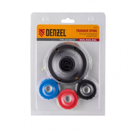 Катушка триммерная полуавтомат шестигранник HEX х 15/6, болт М6 правый, М8 правый, М8 левый Denzel 96365 купить в Губкинске