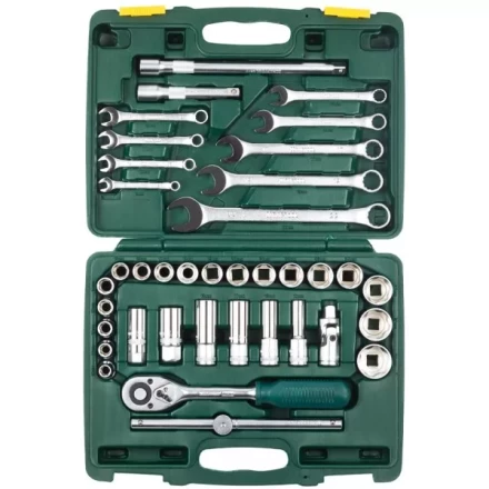 Набор KRAFTOOL &quot;EXPERT QUALITAT&quot; Торцовые головки &quot;SUPER LOCK&quot; с присоединит квадратом, 1/2&quot;, 38 предметов 27886-H38_z01 купить в Губкинске