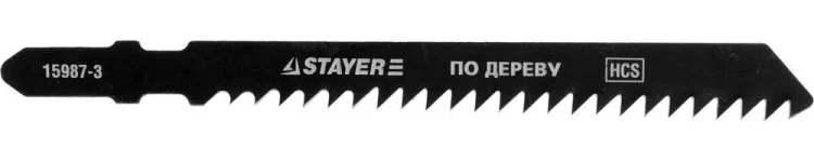 Полотна STAYER "PROFI", T111C, для эл/лобзика, HCS, по дереву, ДВП, ДСП, EU-хвост., шаг 3мм, 75мм, 2шт 15987-3_z01 купить в Губкинске