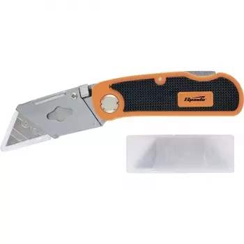 Нож 18 мм складной пластиковая двухкомп рукоятка сменное трапециевидное лезвие-5 лезв.Sparta 78981 купить в Губкинске