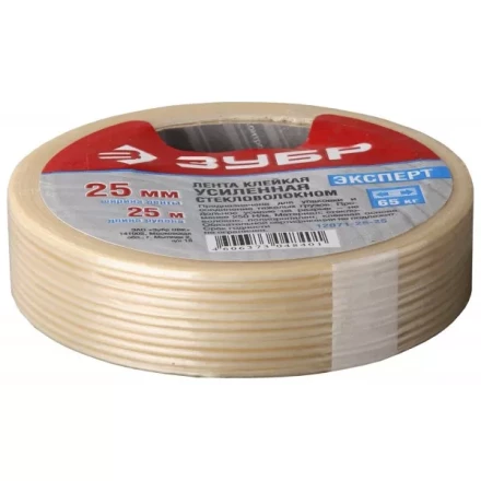 Лента ЗУБР &quot;ЭКСПЕРТ&quot; клеящая однонаправленная, усиленная стекловолокном, 19мм х 50м 12071-19-50 купить в Губкинске