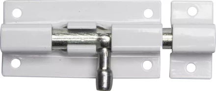 Задвижка накладная для окон и мебели &quot;ШП-60 БЦ&quot;, цвет белый/цинк, 60мм 37751-60 купить в Губкинске