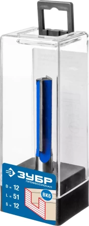 ЗУБР 12 x 51 мм, хвостовик 12 мм, фреза пазовая прямая с нижними подрезателями, Профессионал (28755-12-51) купить в Губкинске