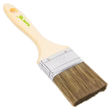 Кисть плоская &quot;Евро&quot; 2.5&quot;, смешанная щетина, деревянная ручка MTX 83080 купить в Губкинске
