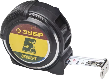 Рулетка ЗУБР &quot;ЭКСПЕРТ&quot; &quot;АНТЕЙ&quot;, металлический обрезиненный корпус, полотно с нейлоновым напылением, 5мх19мм 34053-05-19 купить в Губкинске