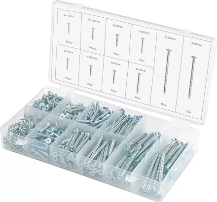 Набор саморезов по дереву 750 предм ШУРУПЬ 48160 купить в Губкинске