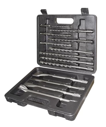 Набор SDS+ буры пики зубила 13 штук пластиковый кейс Энкор 11000 купить в Губкинске