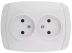 Розетка СВЕТОЗАР "CITY LIGHT" двойная в сборе, без заземления, цвет белый, 16А/~250В SV-54202-W купить в Губкинске