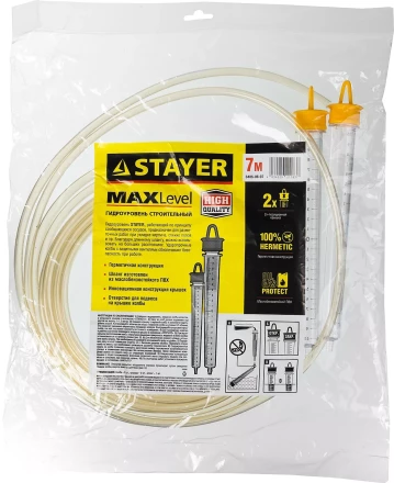 Гидроуровень STAYER &quot;MASTER&quot; с усиленной измерительной колбой большого размера, d 6мм, 7м 579434 купить в Губкинске