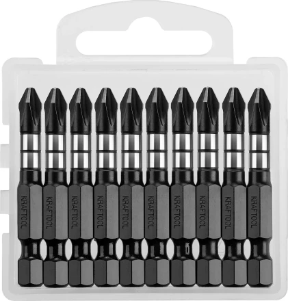 Биты для ударных шуруповертов KRAFTOOL Impact Pro PH 26191-2-50-S10 купить в Губкинске
