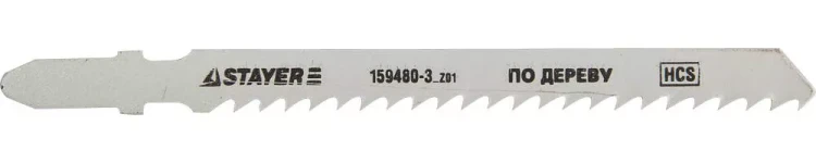 Полотна STAYER "STANDARD", T111C, для эл/лобзика, HCS, по дереву, пласт., быстрый рез, EU-хвост., шаг 3мм, 74мм, 2шт 159480-3_z01 купить в Губкинске