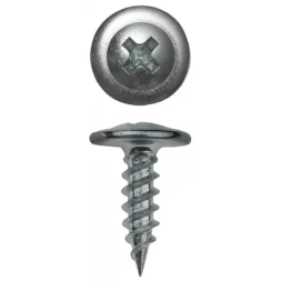 Саморезы ЗУБР с прессшайбой по листовому металлу до 0,9мм, PH2, 4,2х25мм, ТФ7, 50шт 4-300197-42-025