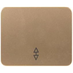 Выключатель СВЕТОЗАР "ГАММА" проходной, одноклавишный, без вставки и рамки, цвет золотой металлик, 10A/~250B SV-54137-GM